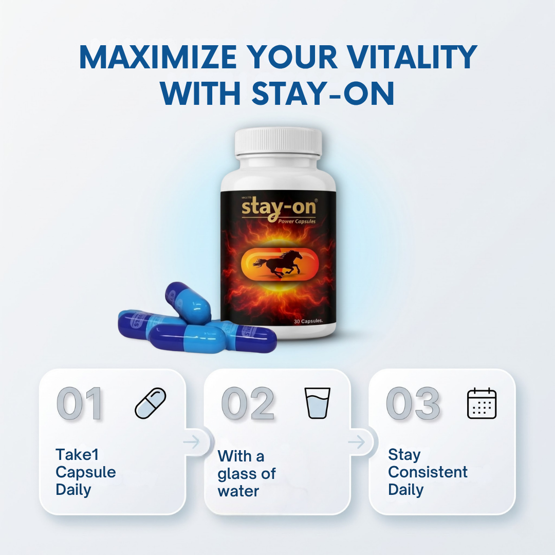 Stay-On Power Capsules - Daily Energy, Engineered for Professionals (30 Caps)