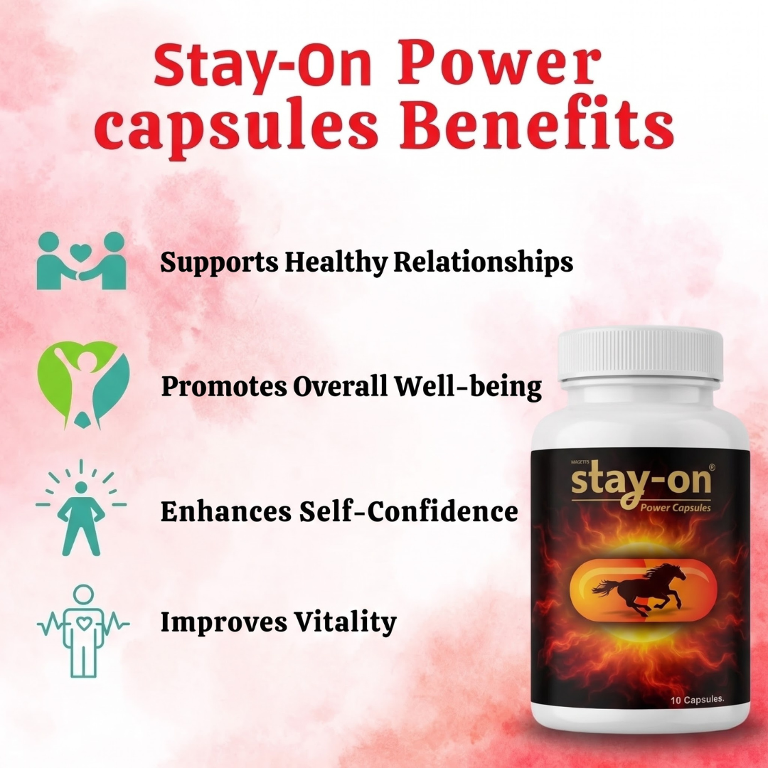 Stay-On Plus Capsules:Enhanced Ayurvedic Formula(10 Capsules) Starter pack