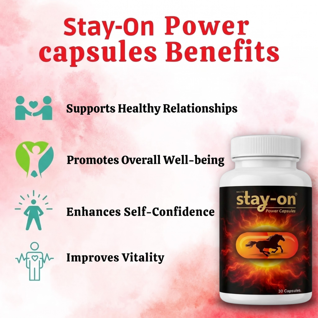 Stay-On Power Capsules: Daily Strength & All-Day Vitality (30 Caps)