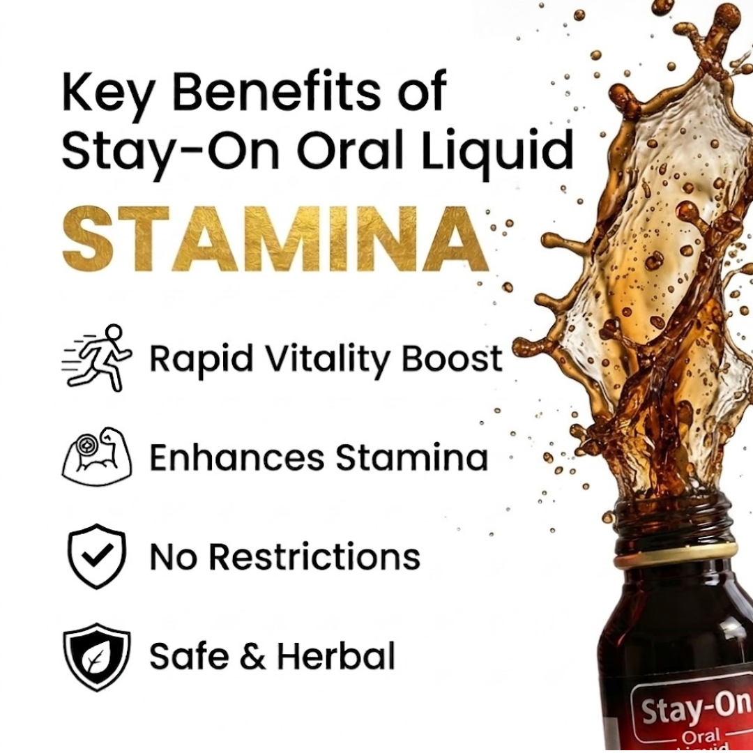 Stay-On Vitality Drink – Instant Energy Booster for Men (6X30ml)