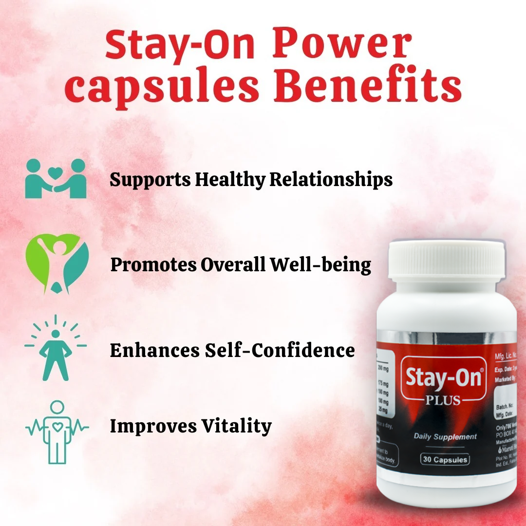 Stay-On Plus Capsules:Enhanced Ayurvedic Formula(60 Capsules)
