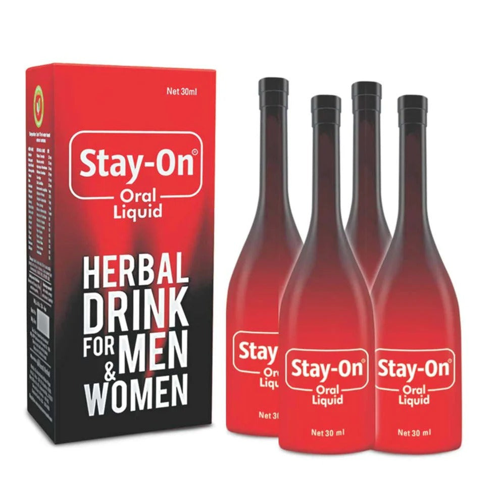Stay-On Oral Liquid – Instant Energy Booster for Men (2 x 30ml Bottles)
