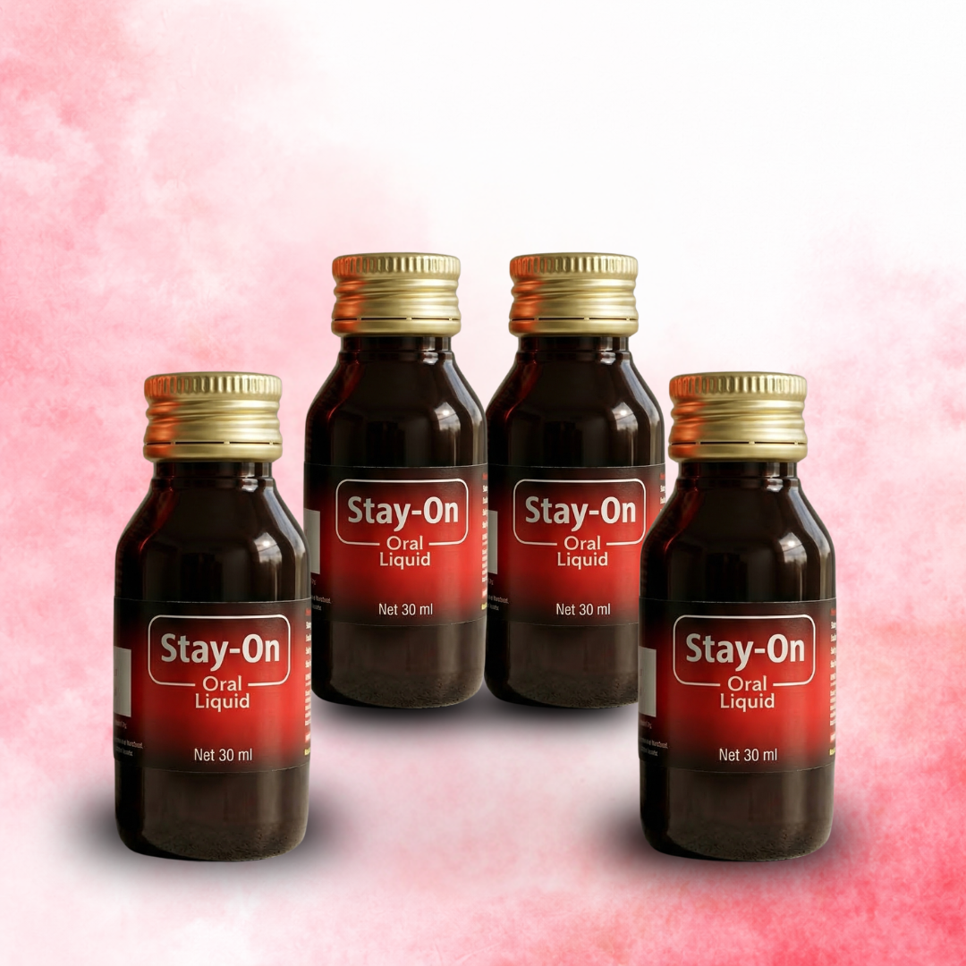 Stay-On Vitality Drink – Instant Energy Booster for Men (4X30ml)